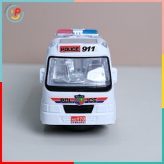 Xe buýt cảnh sát chạy pin có đèn nhạc 170A PeeKaPaw Toys