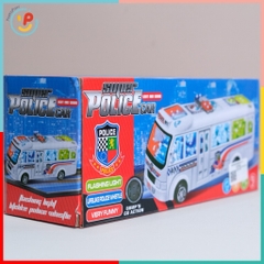 Xe buýt cảnh sát chạy pin có đèn nhạc 170A PeeKaPaw Toys