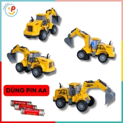 Xe Xúc Chạy Pin Có Đèn Âm Thanh 3202A Đồ Chơi Xe Công Trình PeeKaPaw Toys