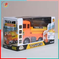 Xe bồn công trình chạy pin có đèn còi 653 đồ chơi xe công trình PeeKaPaw Toys