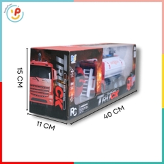Xe cứu hoả điều khiển từ xa xe bồn có đèn âm thanh phun nước 666-8B