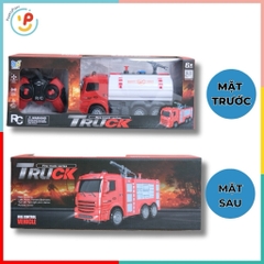 Xe cứu hoả điều khiển từ xa xe bồn có đèn âm thanh phun nước 666-8B