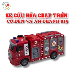 Xe cứu hoả chạy trớn có đèn âm thanh 813-6 hộp 30cm PeeKaPaw Toys