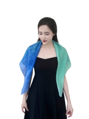 Khăn Lụa Tơ Tằm Vuông – Nhuộm Thủ Công Bằng Phương Pháp Ice Dye/ Tide Dye – Quà tặng Văn Hoá Việt Độc Đáo