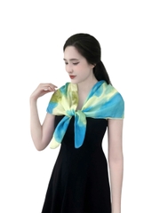 Khăn Lụa Tơ Tằm Vuông – Nhuộm Thủ Công Bằng Phương Pháp Ice Dye/ Tide Dye – Quà tặng Văn Hoá Việt Độc Đáo