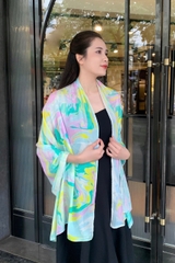 KHĂN LỤA TƠ TẰM THỦY ẤN HỌA – NHUỘM THỦ CÔNG ĐỘC BẢN – QUÀ TẶNG CAO CẤP