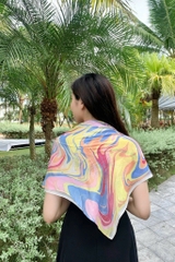 KHĂN LỤA TƠ TẰM THỦY ẤN HỌA – KHĂN LỤA VUÔNG – QUÀ TẶNG THỦ CÔNG VIỆT NAM