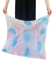 Khăn Lụa Tơ Tằm Vuông – Nhuộm Thủ Công Bằng Phương Pháp Ice Dye/ Tide Dye – Quà tặng Văn Hoá Việt Độc Đáo