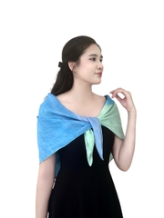 Khăn Lụa Tơ Tằm Vuông – Nhuộm Thủ Công Bằng Phương Pháp Ice Dye/ Tide Dye – Quà tặng Văn Hoá Việt Độc Đáo