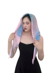 Khăn Lụa Tơ Tằm Vuông – Nhuộm Thủ Công Bằng Phương Pháp Ice Dye/ Tide Dye – Quà tặng Văn Hoá Việt Độc Đáo