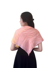 Khăn Lụa Tơ Tằm Vuông – Nhuộm Thủ Công Bằng Phương Pháp Ice Dye/ Tide Dye – Quà tặng Văn Hoá Việt Độc Đáo