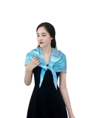 Khăn Lụa Tơ Tằm Vuông – Nhuộm Thủ Công Bằng Phương Pháp Ice Dye/ Tide Dye – Quà tặng Văn Hoá Việt Độc Đáo