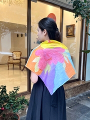 Khăn lụa tơ tằm vẽ tay – khăn lụa vuông vẽ hổ