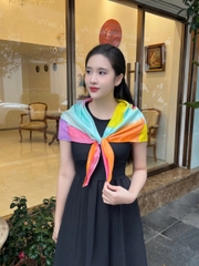 Khăn lụa tơ tằm vẽ tay – khăn lụa vuông vẽ ngựa