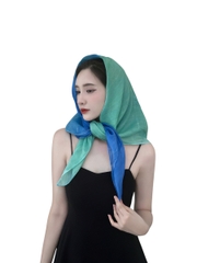 Khăn Lụa Tơ Tằm Vuông – Nhuộm Thủ Công Bằng Phương Pháp Ice Dye/ Tide Dye – Quà tặng Văn Hoá Việt Độc Đáo