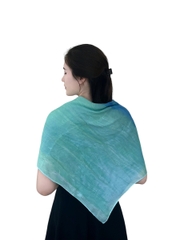 Khăn Lụa Tơ Tằm Vuông – Nhuộm Thủ Công Bằng Phương Pháp Ice Dye/ Tide Dye – Quà tặng Văn Hoá Việt Độc Đáo