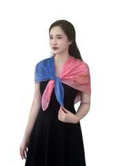 Khăn Lụa Tơ Tằm Vuông – Nhuộm Thủ Công Bằng Phương Pháp Ice Dye/ Tide Dye – Quà tặng Văn Hoá Việt Độc Đáo