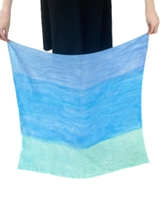 Khăn Lụa Tơ Tằm Vuông – Nhuộm Thủ Công Bằng Phương Pháp Ice Dye/ Tide Dye – Quà tặng Văn Hoá Việt Độc Đáo