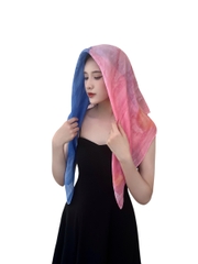 Khăn Lụa Tơ Tằm Vuông – Nhuộm Thủ Công Bằng Phương Pháp Ice Dye/ Tide Dye – Quà tặng Văn Hoá Việt Độc Đáo