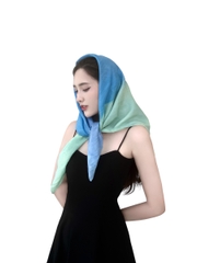 Khăn Lụa Tơ Tằm Vuông – Nhuộm Thủ Công Bằng Phương Pháp Ice Dye/ Tide Dye – Quà tặng Văn Hoá Việt Độc Đáo