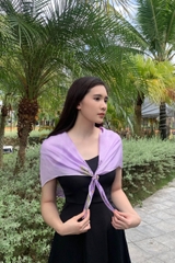 KHĂN LỤA TƠ TẰM VẼ TAY VUÔNG – VẼ HOA TỬ ĐẰNG TÍM - QUÀ TẶNG VĂN HÓA VIỆT