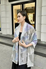 Khăn lụa tơ tằm vẽ tay hoa cẩm tú cầu – Quà tặng thủ công Việt Nam