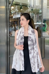 KHĂN LỤA TƠ TẰM NHUỘM TỰ NHIÊN DÀI - KHĂN NHUỘM MÀU TRÀ - QUÀ TẶNG CAO CẤP