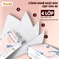 Giấy rút đáy đa năng TOMIÉ 1000 tờ – 8 dây/thùng