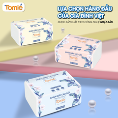 Giấy rút TOMIÉ 300 tờ/gói , 10 gói/Lốc, 100 gói/bịch