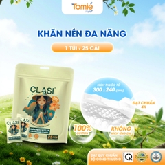 CLASI - Túi khăn nén 240mm x 300mm - 25 cái/túi