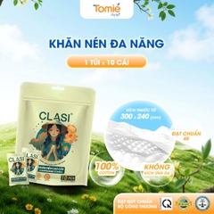 CLASI - Túi khăn nén - 10 cái/túi