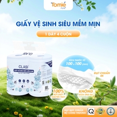 CLASI - Lốc 4 cuộn giấy vệ sinh siêu mềm
