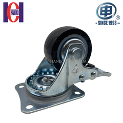 Bánh xe shenpai PU 50 xoay khóa có nắp 15A02-1010