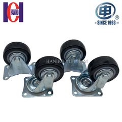 Bánh xe shenpai PU 65 xoay có nắp 15A06-1011