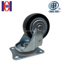 Bánh xe shenpai PU 65 xoay có nắp 15A06-1011