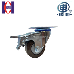 Bánh xe shenpai cao su 75 xoay khóa 20A3B-1538