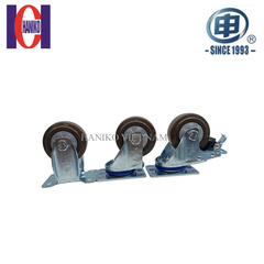 Bánh xe shenpai cao su 75 xoay khóa 20A3B-1538