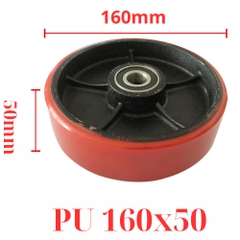 Bánh xe PU 160x50 có bi