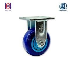 Bánh xe shenpai PU xanh phi 125 cố định