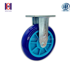 Bánh xe shenpai PU xanh phi 200 cố định