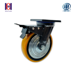 Bánh xe shenpai PU phi 200 xoay khóa