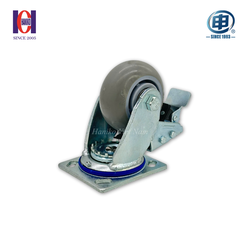 Bánh xe shenpai TPR phi 100 xoay khóa bản 50