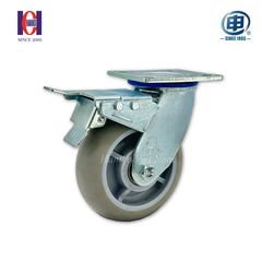 Bánh xe shenpai TPR phi 150 xoay khóa bản 50