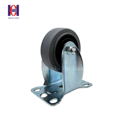 Bánh xe cao su xám chống tĩnh điện phi 75 cố định
