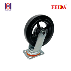 Bánh xe feida cao su gang phi 200 xoay