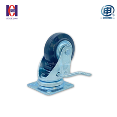 Bánh xe shenpai cao su phi 100 xoay khóa bản 38