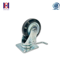 Bánh xe shenpai cao su phi 130 xoay khóa