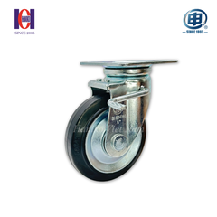 Bánh xe shenpai cao su phi 150 xoay khóa bản 43