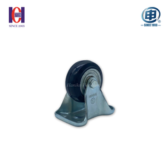 Bánh xe shenpai cao su đen phi 75 cố định