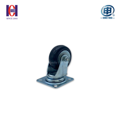 Bánh xe shenpai cao su đen phi 75 xoay